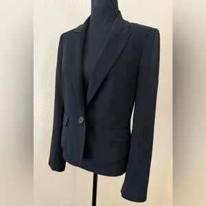 Vintage Y2K Club Monaco Black Blazer Coat Size 6